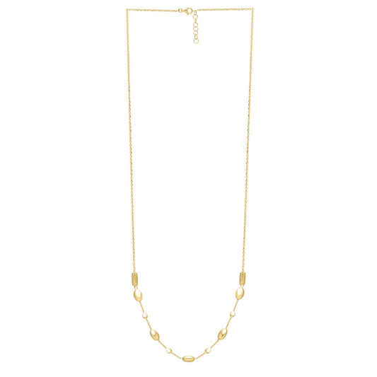Adjustable Puff Pebble Necklace in 14K Yellow Gold RCJ