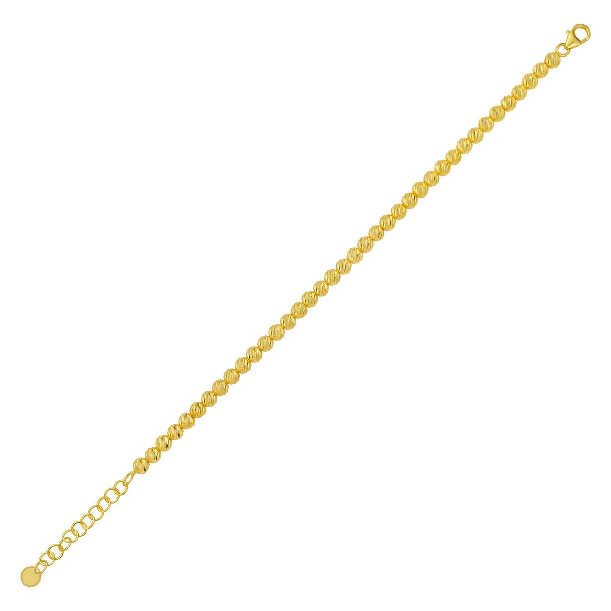 14K Yellow Gold Bead Bracelet (4.00 mm) RCJ