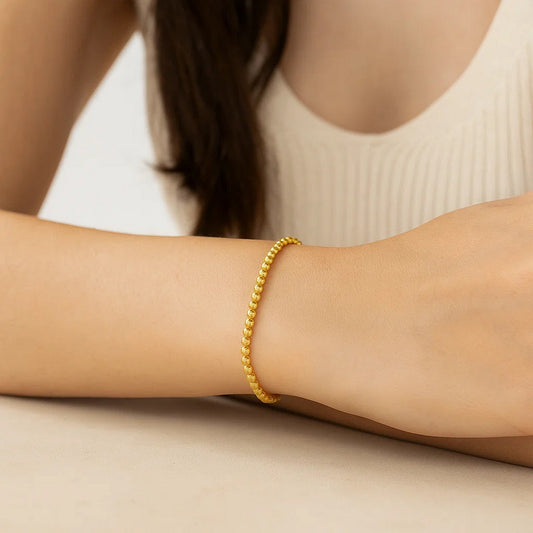 14K Yellow Gold Bead Bracelet (4.00 mm) RCJ