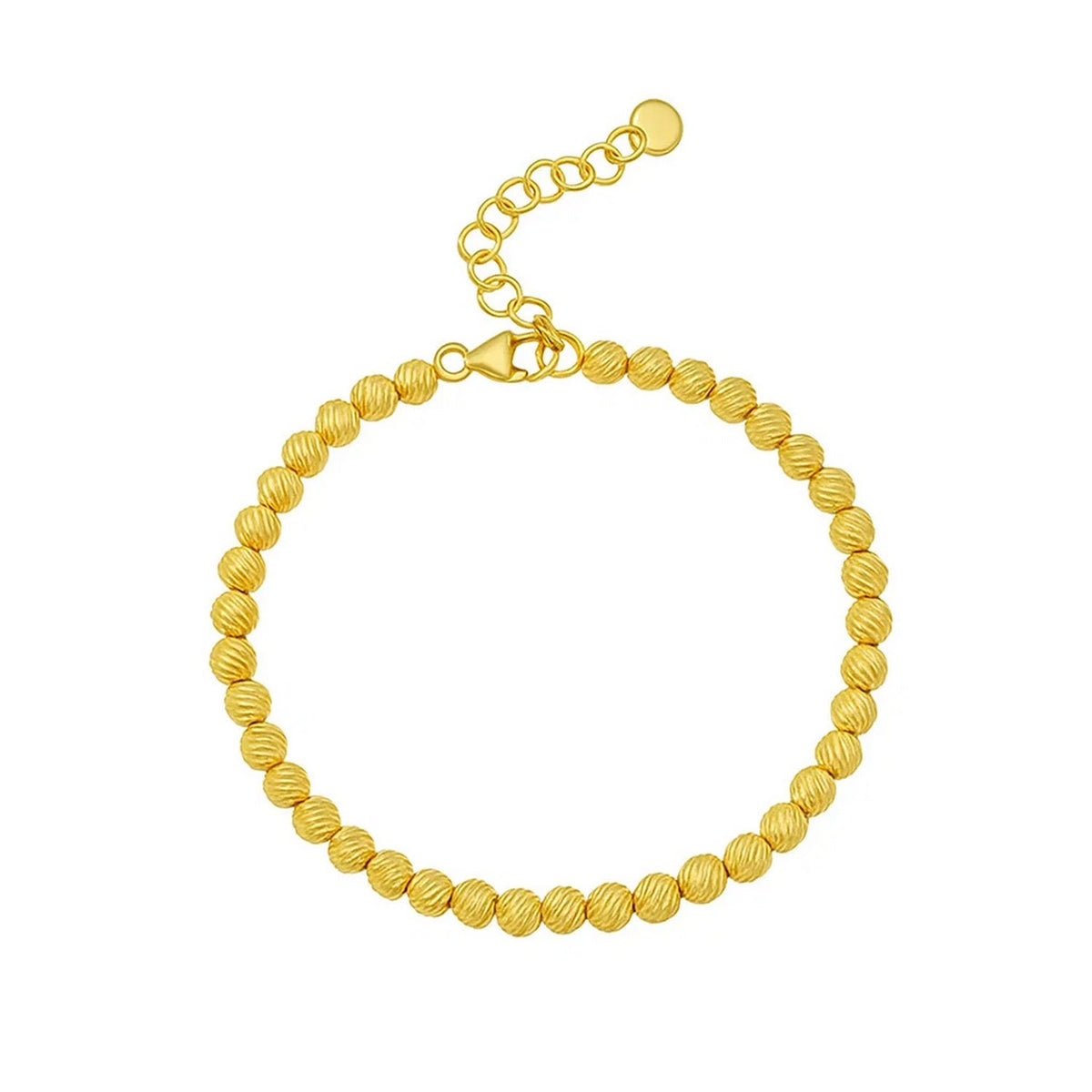 14K Yellow Gold Bead Bracelet (4.00 mm) RCJ