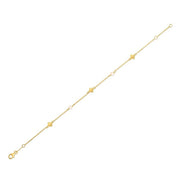 14k Yellow Gold Pearl Clover Bracelet RCJ