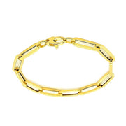 14K Yellow Gold Extra Wide Paperclip Chain Bracelet (6.10 mm) RCJ