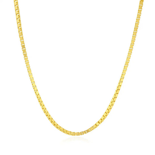 14k Yellow Gold Semi Solid Box Chain (1.80 mm) RCJ