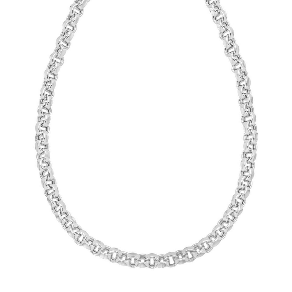 Sterling Silver Rolo Link Necklace Alba Luxe
