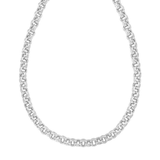 Sterling Silver Rolo Link Necklace Alba Luxe