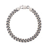 Sterling Silver Gunmetal Finish Miami Cuban Link Bracelet (7.00 mm) Alba Luxe