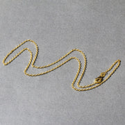 18k Yellow Gold Round Cable Link Chain (1.50 mm) RCJ