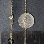 18k Yellow Gold Round Cable Link Chain (1.50 mm) RCJ