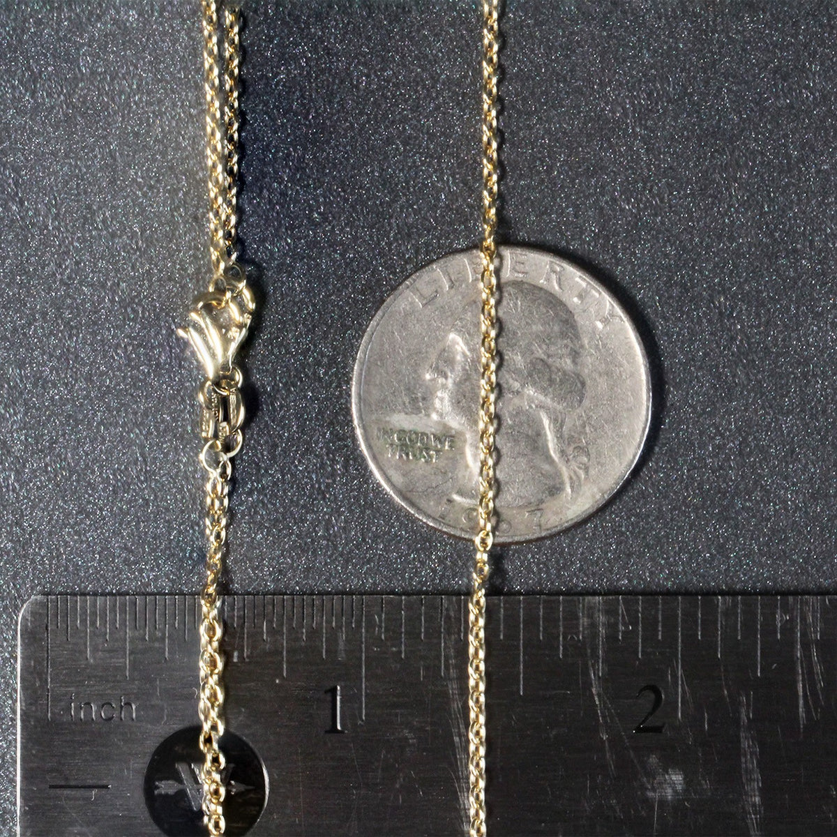 18k Yellow Gold Round Cable Link Chain (1.50 mm) RCJ