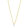 14K Yellow Gold Mini Diamond I Initial Pendant Necklace Alba Luxe