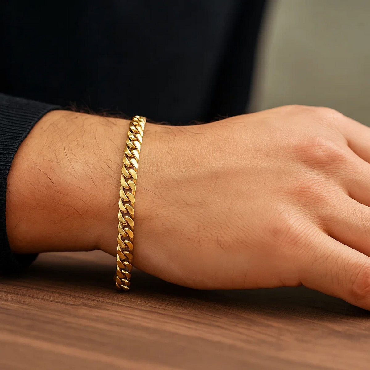 10k Yellow Gold Semi Solid Miami Cuban Bracelet (5.00 mm) RCJ