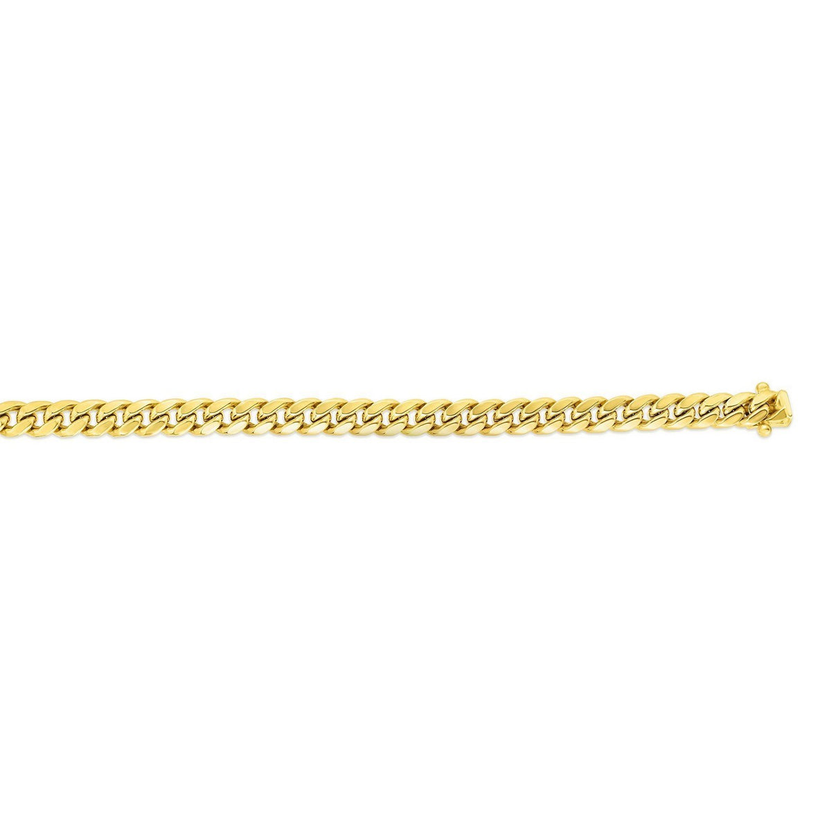 10k Yellow Gold Semi Solid Miami Cuban Bracelet (5.00 mm) RCJ
