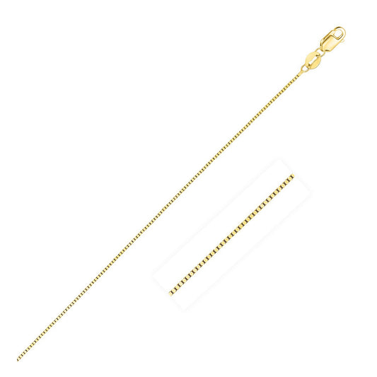 14k Yellow Gold Classic Box Chain (0.45 mm) Alba Luxe