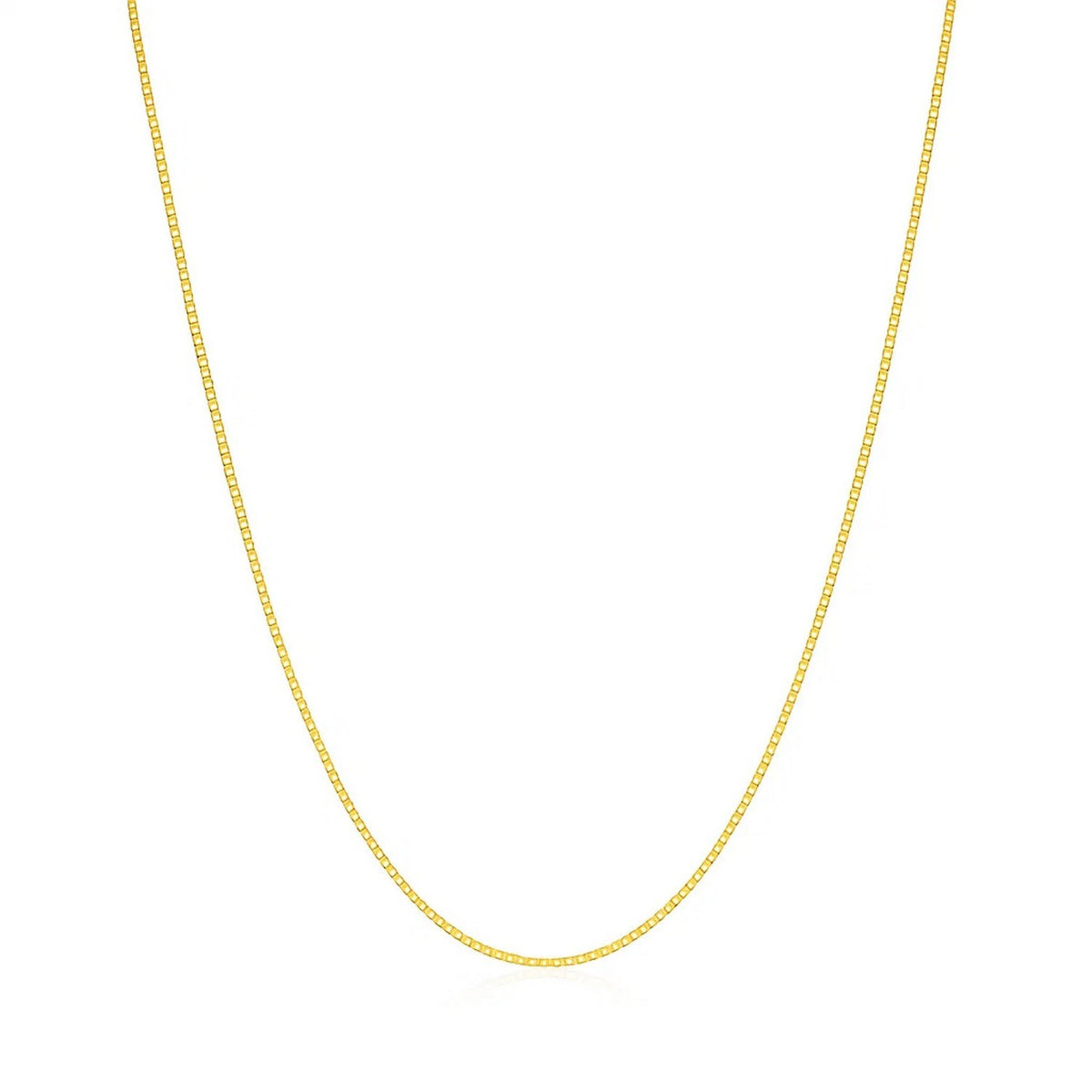 14k Yellow Gold Classic Box Chain (0.45 mm) Alba Luxe