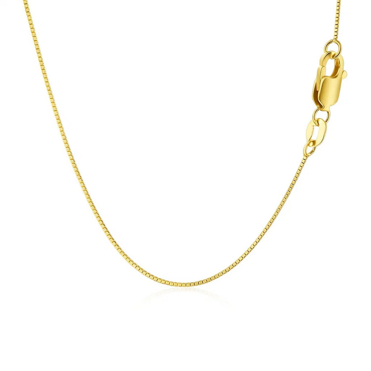 14k Yellow Gold Classic Box Chain (0.45 mm) Alba Luxe