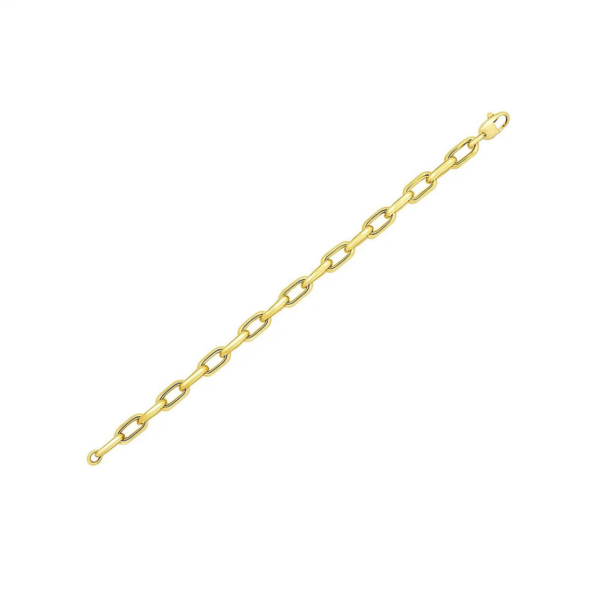 14k Yellow Gold French Cable Link Bracelet  (6.00 mm) RCJ