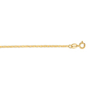 10k Yellow Gold Mariner Link Anklet 1.2mm RCJ