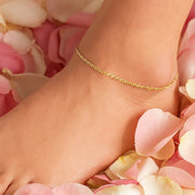 10k Yellow Gold Mariner Link Anklet 1.2mm RCJ
