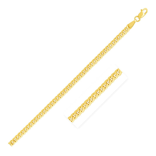 10k Yellow Gold Classic Solid Miami Cuban Chain (2.60 mm) Alba Luxe