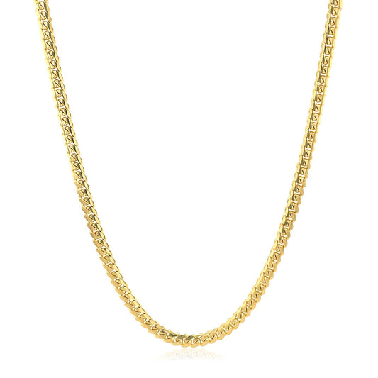 10k Yellow Gold Classic Solid Miami Cuban Chain (2.60 mm) Alba Luxe