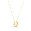 14K Yellow Gold Yours Truly Block Letter Initial O Necklace Alba Luxe
