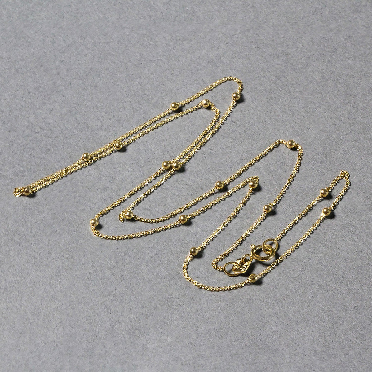 Bead Links Saturn Chain in 14k Yellow Gold (1.80 mm) Alba Luxe