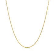 18k Yellow Gold Diamond Cut Cable Link Chain (1.10 mm) RCJ