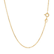 18k Yellow Gold Diamond Cut Cable Link Chain (1.10 mm) RCJ