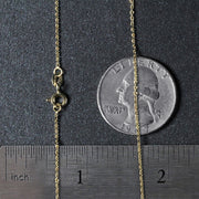 18k Yellow Gold Diamond Cut Cable Link Chain (1.10 mm) RCJ