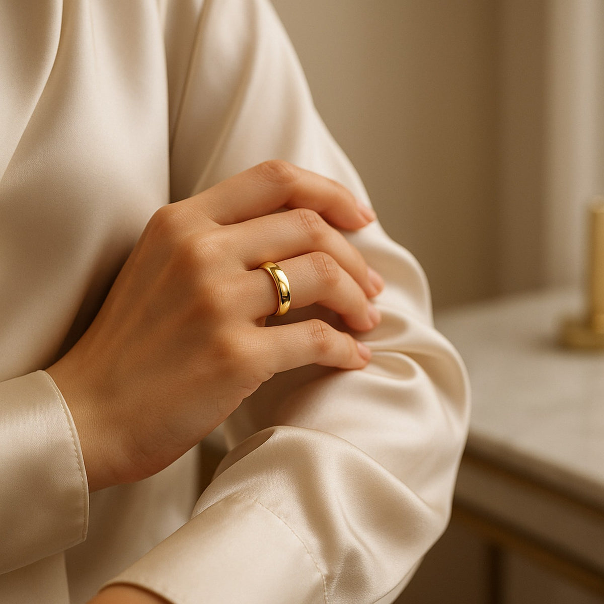 14k Yellow Gold Comfort Fit Wedding Band(5.00 mm) RCJ