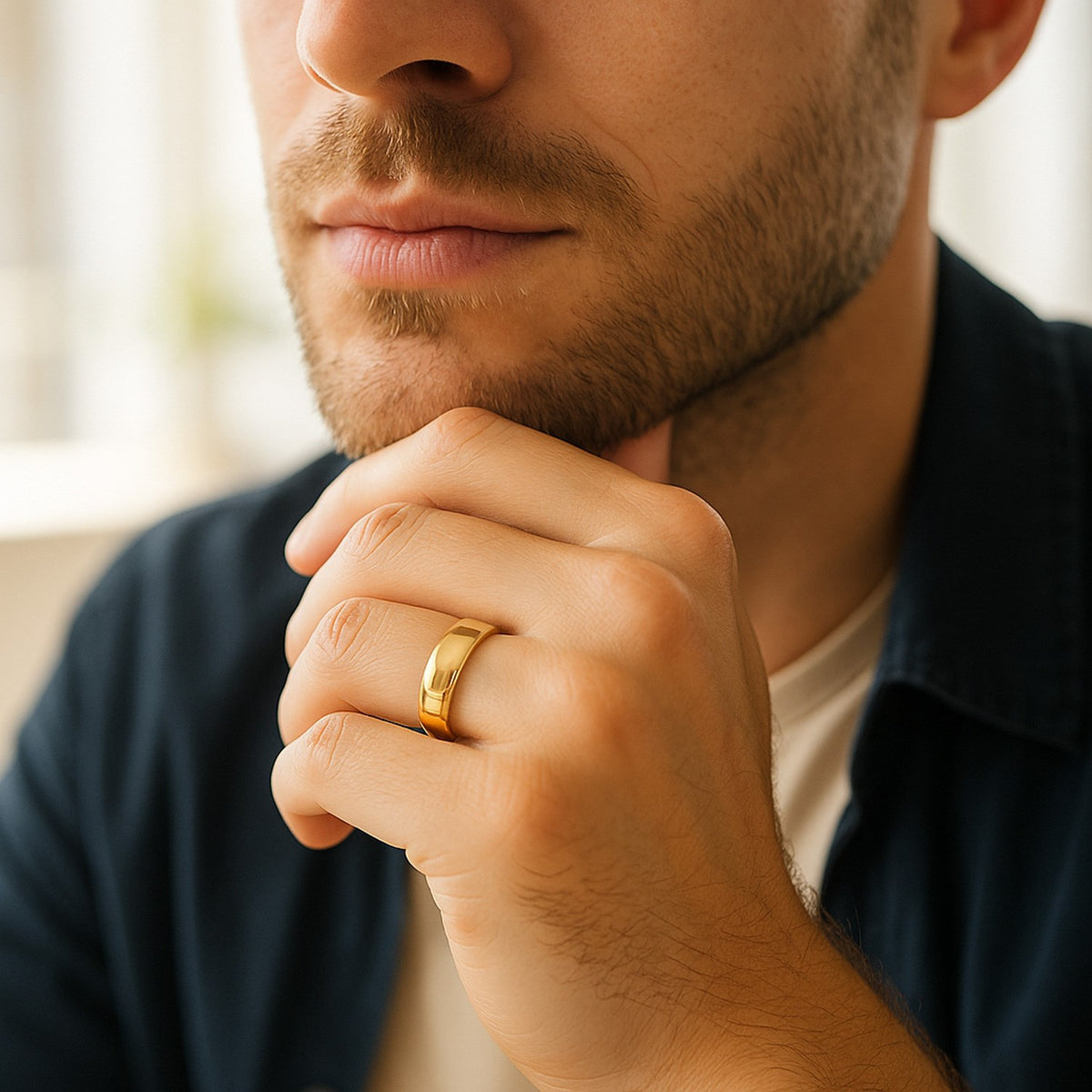 14k Yellow Gold Comfort Fit Wedding Band (6.00 mm) RCJ