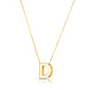 14K Yellow Gold Yours Truly Block Letter Initial D Necklace Alba Luxe