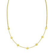 14K Yellow Gold Adjustable Heart Link Necklace RCJ