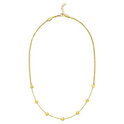 14K Yellow Gold Adjustable Heart Link Necklace RCJ