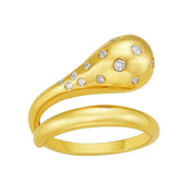 14K Yellow Gold Diamond Cut Stackable Ring (8.40 mm) RCJ