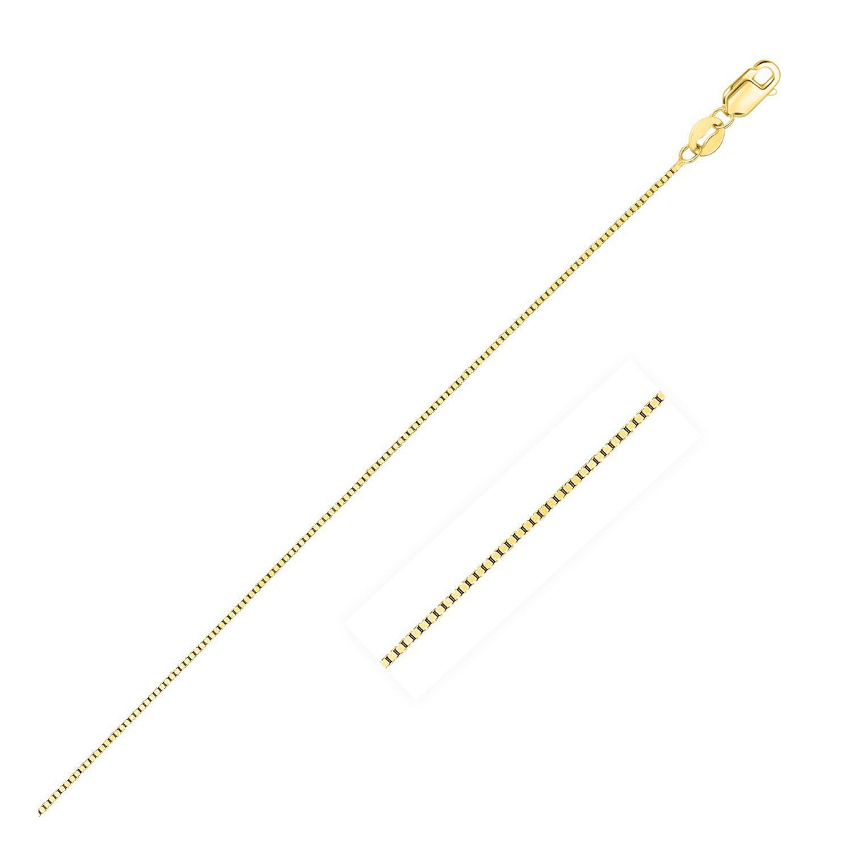 10k Yellow Gold Classic Box Chain (0.45 mm) Alba Luxe
