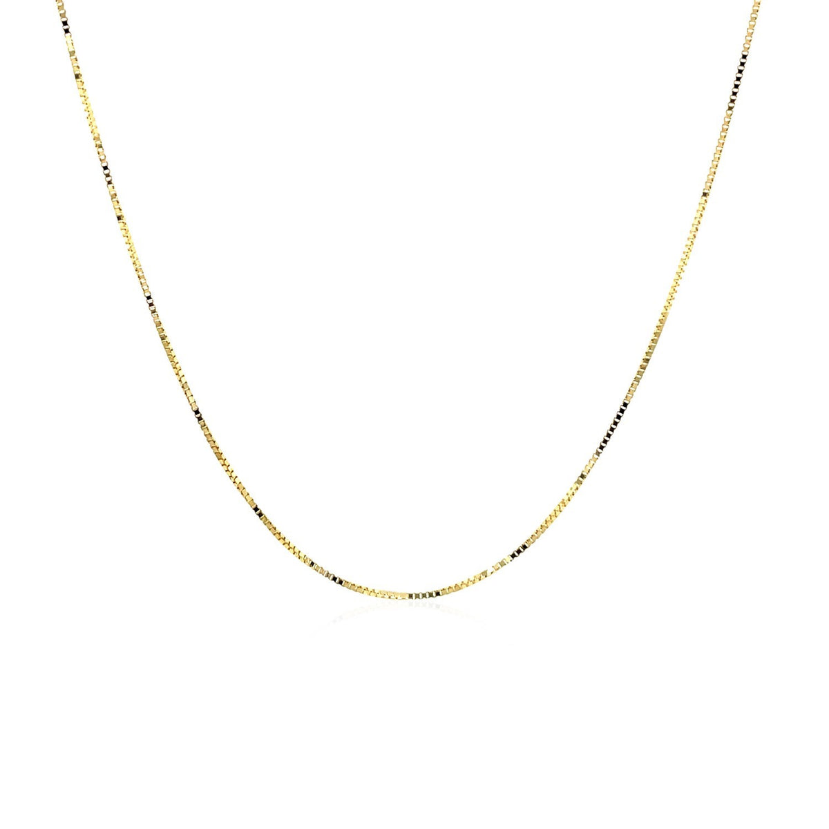 10k Yellow Gold Classic Box Chain (0.45 mm) Alba Luxe