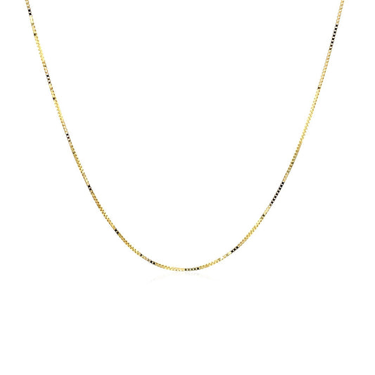 10k Yellow Gold Classic Box Chain (0.45 mm) Alba Luxe
