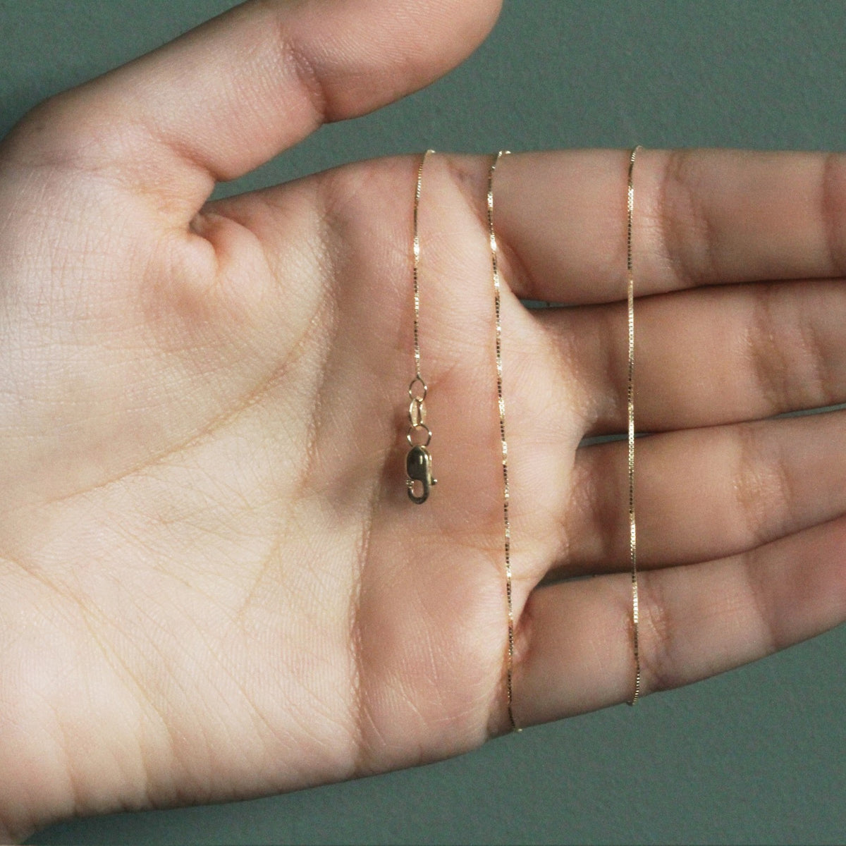 10k Yellow Gold Classic Box Chain (0.45 mm) Alba Luxe