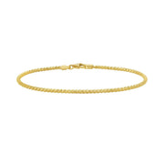14K Yellow Gold Sparkle Spring Chain Bracelet (2.10 mm) RCJ