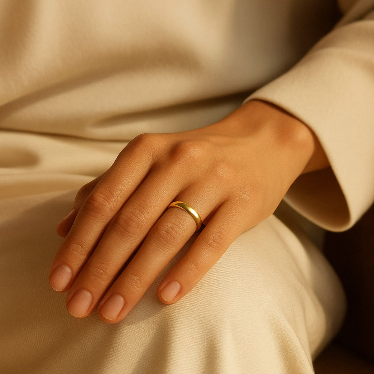 14k Yellow Gold Comfort Fit Wedding Band(4.00 mm) RCJ