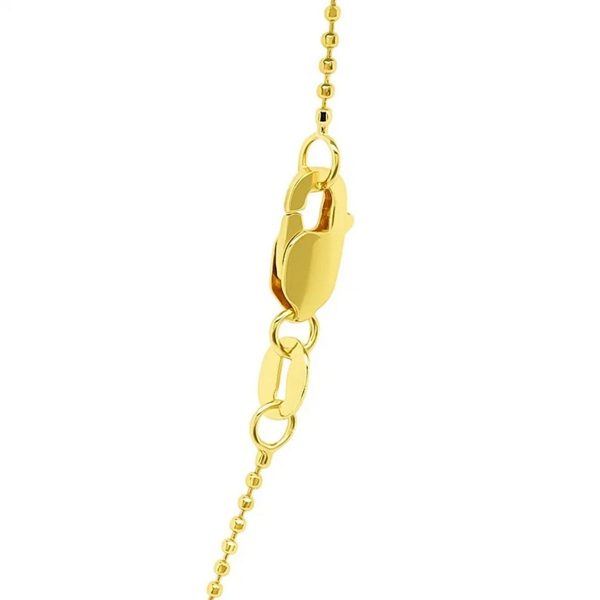 14k Yellow Gold Diamond Cut Bead Chain (0.90 mm) Alba Luxe