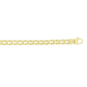 14k Yellow Gold Mens Bracelet with Rail Motif Links (5.00 mm) RCJ