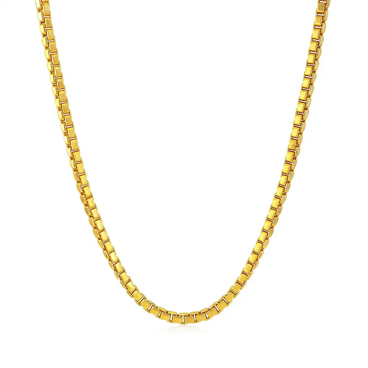 14k Yellow Gold Semi Solid Box Chain (2.10 mm) RCJ