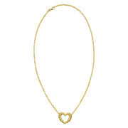 14K Yellow Gold Braided Open Heart Necklace RCJ
