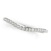 14k White Gold Soft Curved Diamond Wedding Band (1/8 cttw) Alba Luxe
