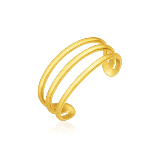 14k Yellow Gold Three Bar Toe Ring RCJ
