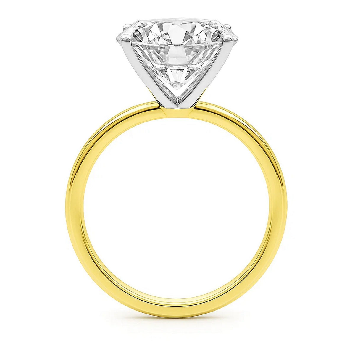 5 Carat Princess Lab Grown IGI G/VS1 Diamond Solitaire Ring in 10K Yellow Gold Alba Luxe