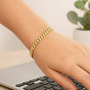 14K Yellow Gold Cuban Link Bracelet (5.90 mm) RCJ