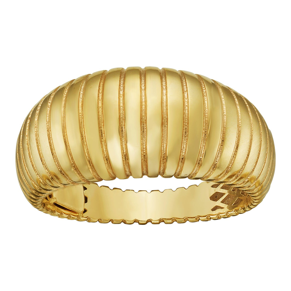 14K Yellow Gold Graduated Tubogas Ring (9.60 mm) RCJ